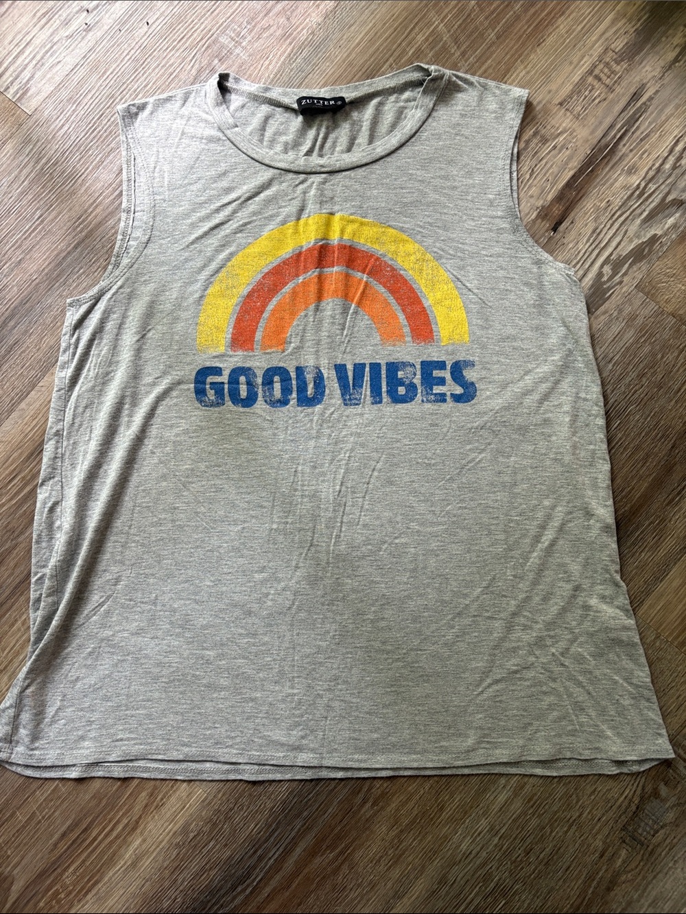 Good Vibes Rainbow Graphic Tank